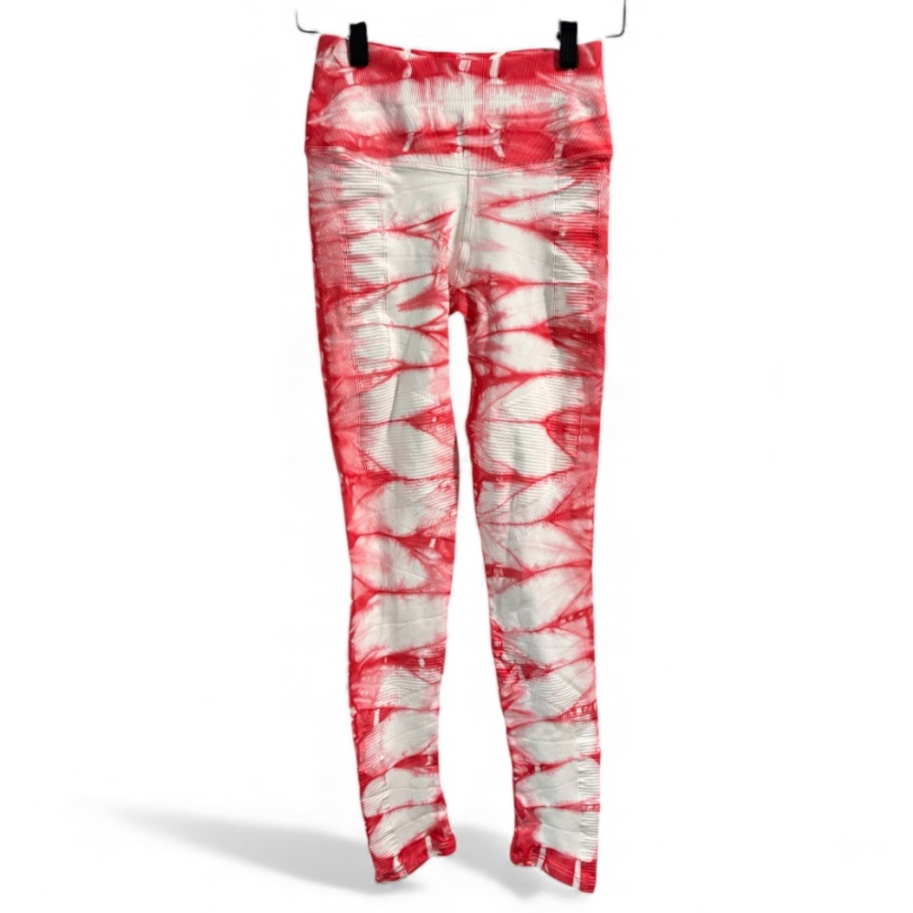 Spiritual Gangster Red & White Tye Dye Leggings-‎ Size XS/S
